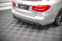 Mercedes C-Klass W205 2014-2018 Bakre Splitter (Med Splitters) V.1 Maxton Design